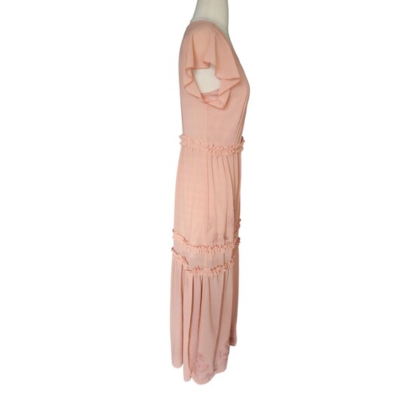 Altar'd State Embroidered Tiered Maxi Dress Womens Small Peach Coquette Boho NWT - Picture 4 of 9